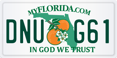 FL license plate DNUG61