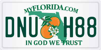 FL license plate DNUH88