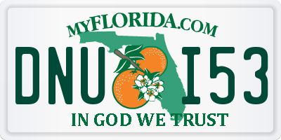 FL license plate DNUI53