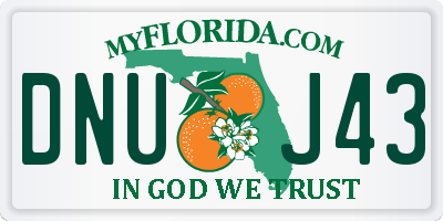 FL license plate DNUJ43