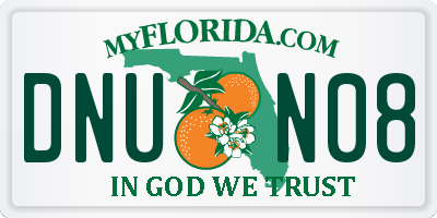 FL license plate DNUN08