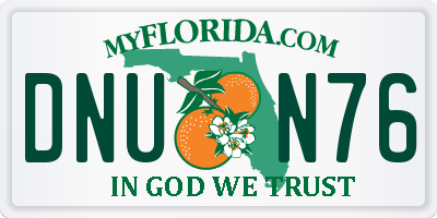FL license plate DNUN76