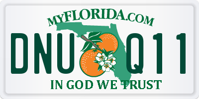 FL license plate DNUQ11