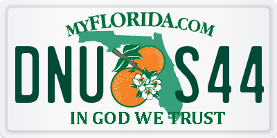 FL license plate DNUS44