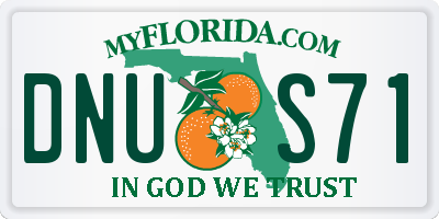 FL license plate DNUS71