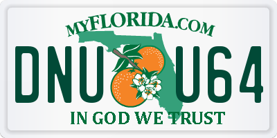 FL license plate DNUU64