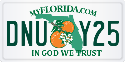 FL license plate DNUY25