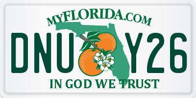 FL license plate DNUY26