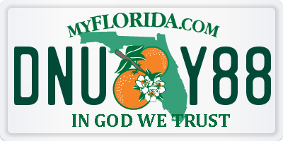 FL license plate DNUY88