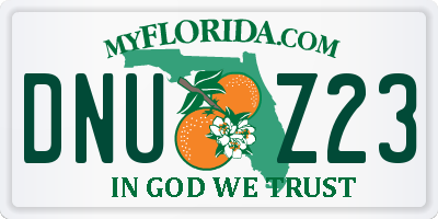 FL license plate DNUZ23