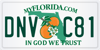 FL license plate DNVC81