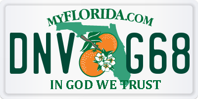 FL license plate DNVG68