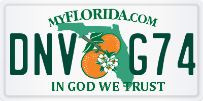 FL license plate DNVG74