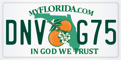 FL license plate DNVG75