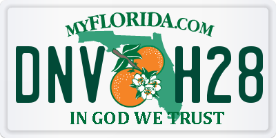 FL license plate DNVH28