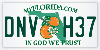 FL license plate DNVH37