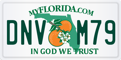 FL license plate DNVM79