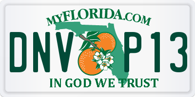 FL license plate DNVP13