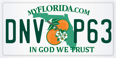 FL license plate DNVP63