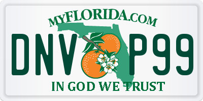 FL license plate DNVP99