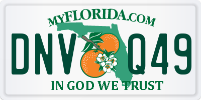 FL license plate DNVQ49