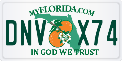 FL license plate DNVX74