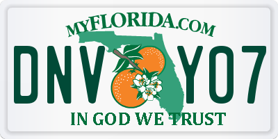FL license plate DNVY07
