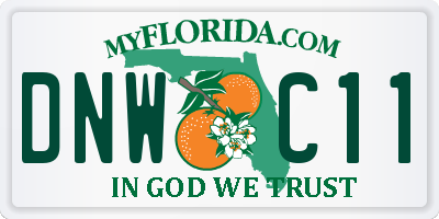 FL license plate DNWC11
