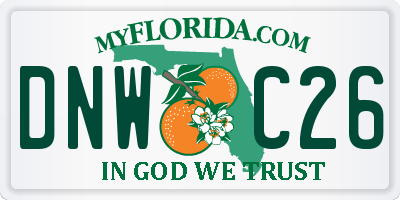 FL license plate DNWC26