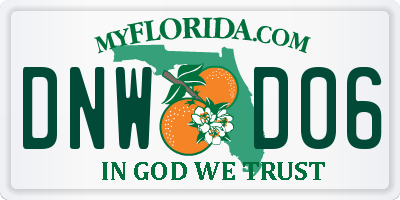 FL license plate DNWD06
