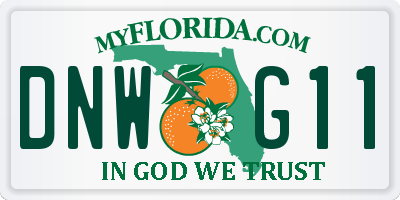 FL license plate DNWG11