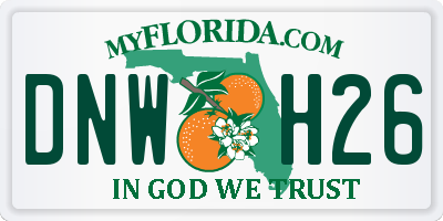 FL license plate DNWH26