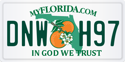 FL license plate DNWH97