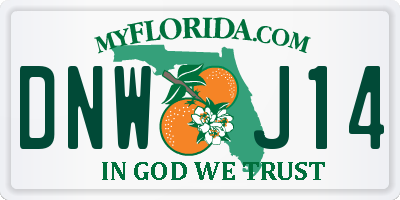FL license plate DNWJ14