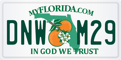 FL license plate DNWM29