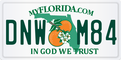 FL license plate DNWM84