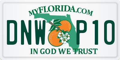 FL license plate DNWP10