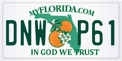 FL license plate DNWP61
