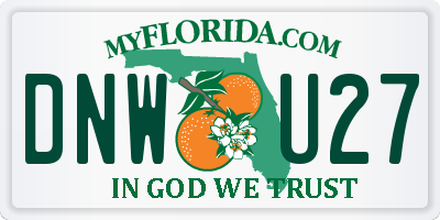 FL license plate DNWU27