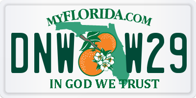 FL license plate DNWW29