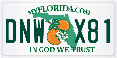 FL license plate DNWX81