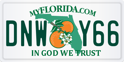 FL license plate DNWY66