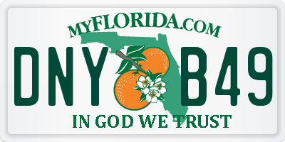 FL license plate DNYB49