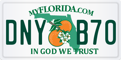 FL license plate DNYB70
