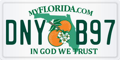 FL license plate DNYB97