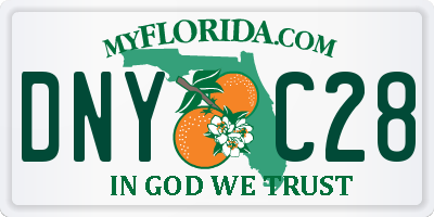 FL license plate DNYC28
