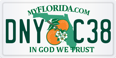 FL license plate DNYC38