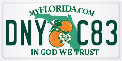 FL license plate DNYC83