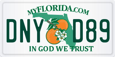 FL license plate DNYD89