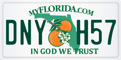 FL license plate DNYH57